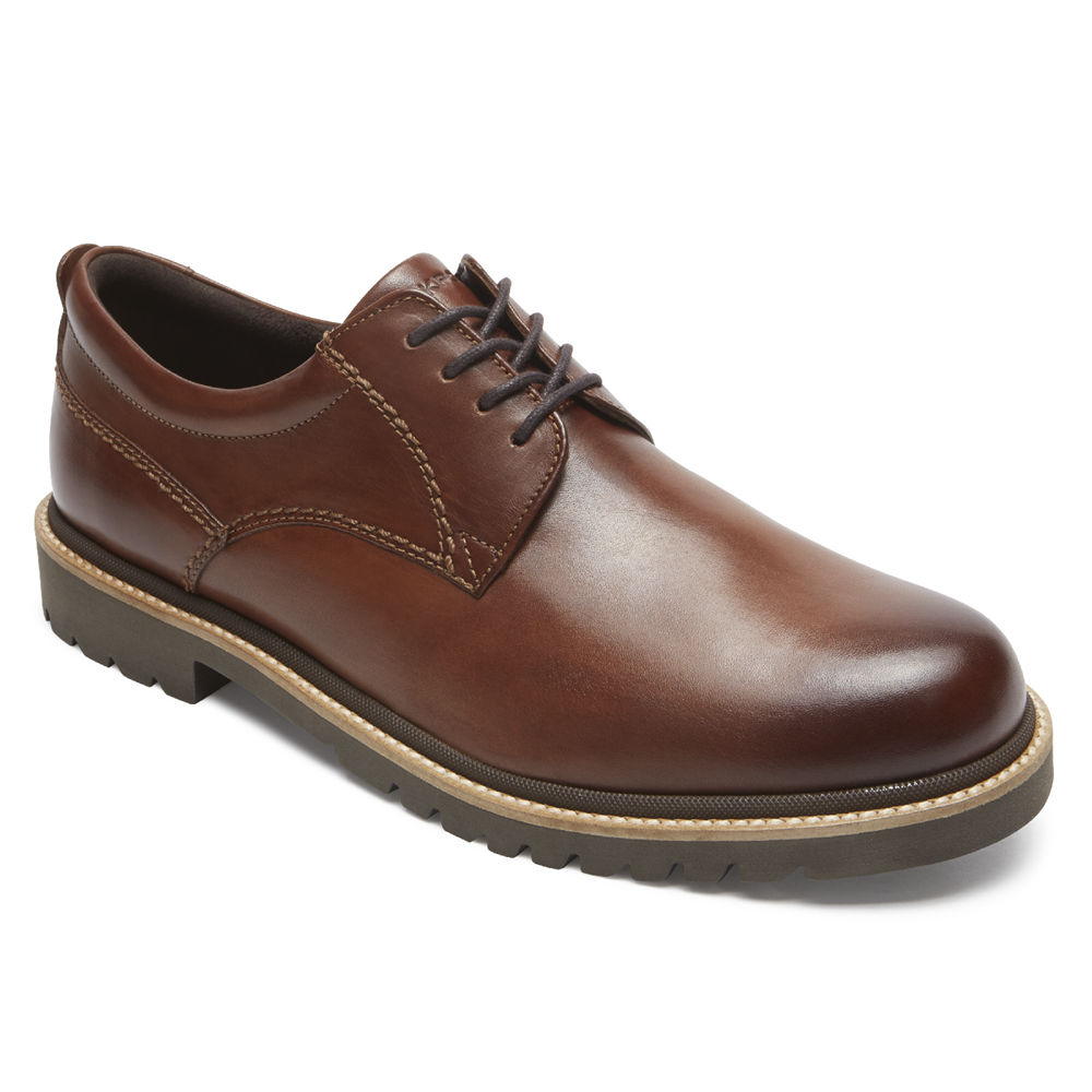 Rockport Oxfords Herre Mørke Brune - Marshall Plain Toe - HNTK03752